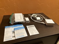 Lutron Caseta P-BDG-PKG1W Wireless Dimmer Kit with Smart Bridge – White