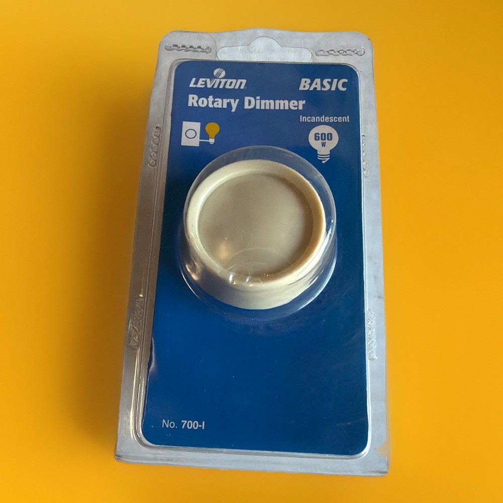 🔥Leviton 700-I Basic Rotary Dimmer Switch Ivory 600W 120V Single ~ 1 Unit🔥