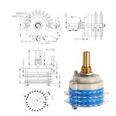 DIY Potentiometer 2×24 Rotary Switch With 24 Steps For Volume Adjustment