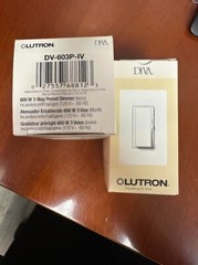 New in Box – Lutron DIVA DV-603P-IV 3-Way Incandescent 600W Preset Dimmer Ivory