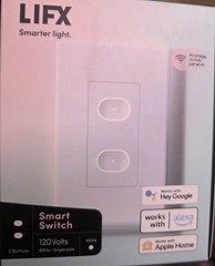 Lot of 3 LIFX WiFi 2 Button Voice Control Smart Switch In-Wall Single Pole White