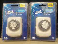 CVS TOTAL HOME: Mechanical Pin Timer 2 pack