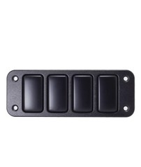 Universal for Car Truck Caravan 2/3/4 Gang Rocker Switch Panel Latch Push Button