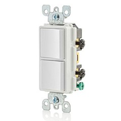 Leviton 15 Amp, 120/277 Volt, Decora Single-Pole, AC Combination Small, White