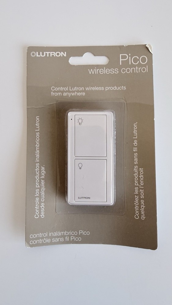 LUTRON PICO WIRELESS CONTROL PJ2-2B-GWH-L01 WHITE 2 BUTTON REMOTE NEW SEALED