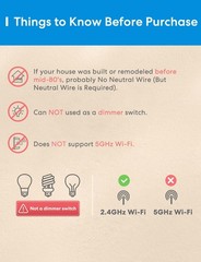 3 Way Smart Switch, Smart Light Switch Supports Apple HomeKit, Siri, Alexa, G…