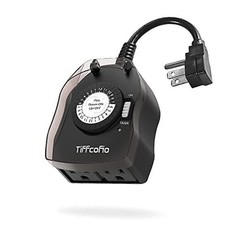 Outdoor Timer Outlet, 24 Hour Mechanical Outdoor Timer for Pool Pump, 1pack