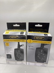 2 X Defiant Mechanical Dusk to Dawn Countdown Timer Black 15AMP 1007812651 (B15