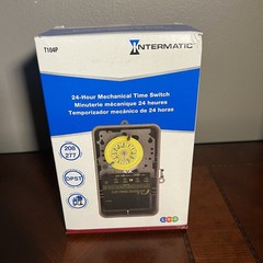 Intermatic T104P 24-Hour Mechanical Time Switch 208-277 VAC DPST Indoor/Outdoor