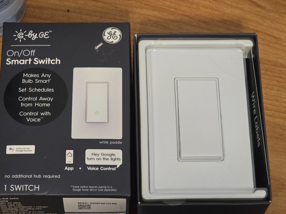 New GE BY GE On/Off Smart Switch – Works with Alexa & Google Paddle