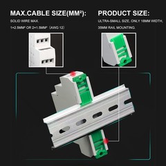 GEYA On Delay Off Delay Timer Relay Time Delay AC/DC24V-240V 10A Rail Relay