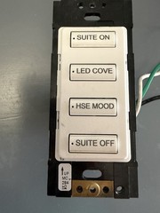 Lutron Wired seeTouch White 4-Button Keypad HQWA-W4BS Each