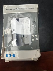 Eaton All-Load Decorator Dimmer Switch WBSD-DEC-C1 W/ White, Ivory, Almond Plate