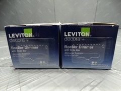 Leviton Decora Slide Dimmer Switch Dimmable LED White/Light Almond (Lot of 2)