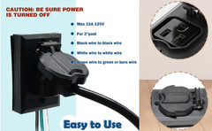 Lamp Post Outlet Black Weather Resistant Ground Outdoor Convenience Outlet