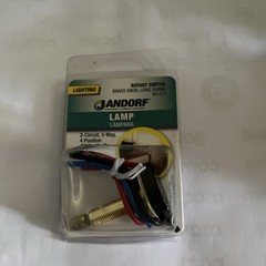 Jandorf Lighting Lamp ROTARY SWITCH Brass 2-Circuit 3-Way 4 Position 61214 NEW!