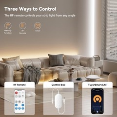 RF WiFi Smart Remote Dimmer for Single Color LED Strip Lights,Compatible with…