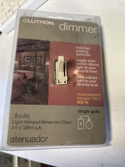 Lutron Dimmer AY-600PH-LA Ariadni Preset Dimmer Lightswitch (Light Almond)