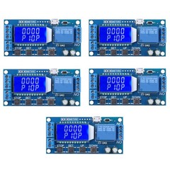 5 PCS Timer Delay Relay XYLJ02 Cycle Trigger Switch 12V LCD Module Board