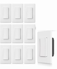 ELEGRP DPR30 Smart Dimmer Light Switch 10 Pack,White