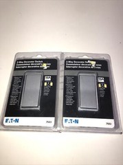 (2) Eaton 3 WAY Decorator LIGHT SWITCH Eaton 7503