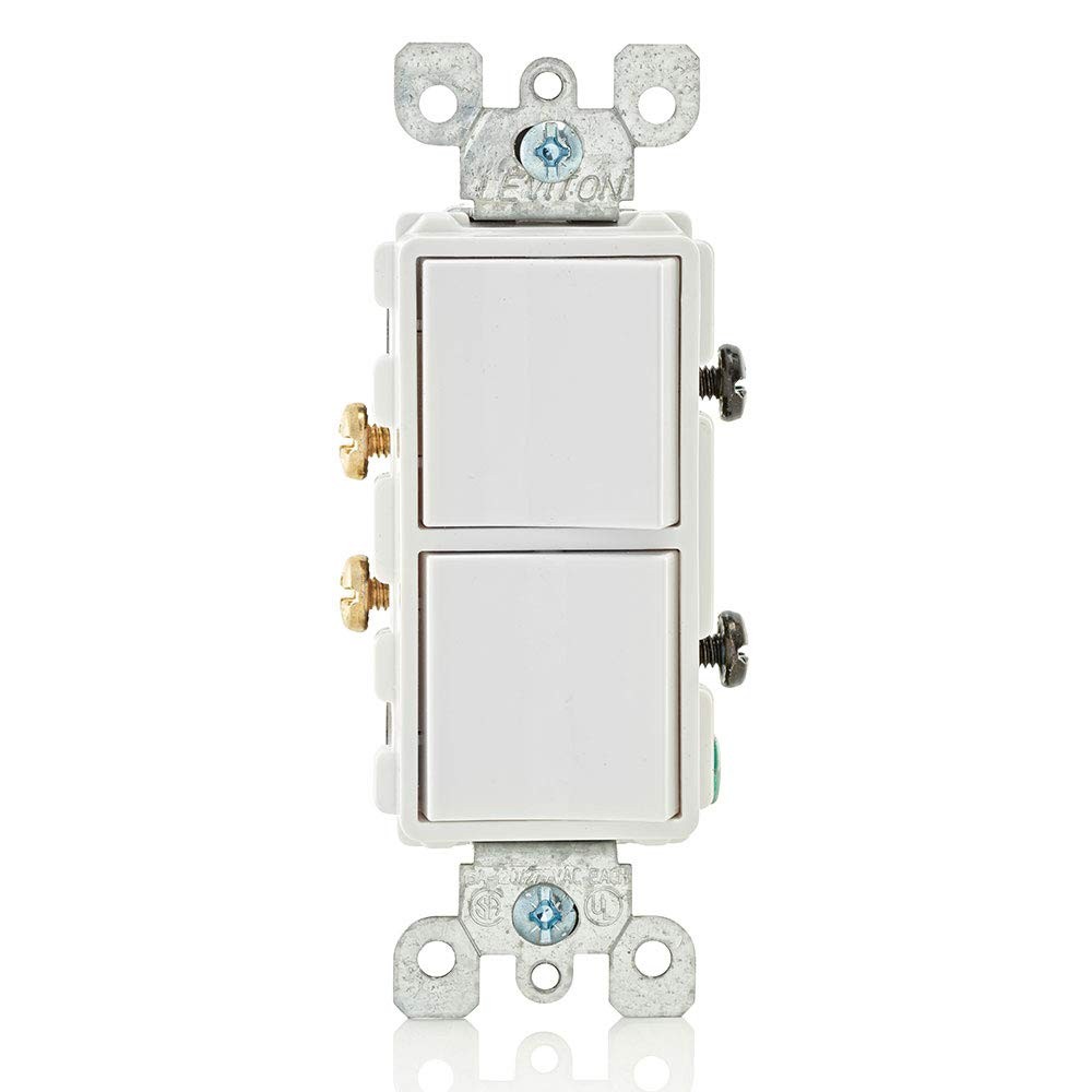 Leviton 15 Amp, 120/277 Volt, Decora Single-Pole, AC Combination Small, White