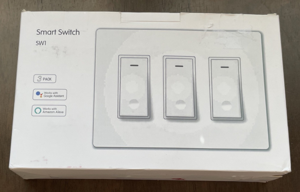 Moes Wifi Smart Switch Model SW1 – 3 Switch Panel