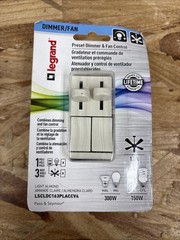 Pass & Seymour Legrand Preset Dimmer & Fan Control LSCLDC163PLACCV4 Light Almond