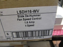 6 Pass & Seymour LSDH16WV White Dual Slide 3-Speed De-Hummer Fan & Light Control