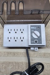 Vintage Bell Weatherproof Outdoor 6-Outlet Power Center Dusk Dawn Timer Box