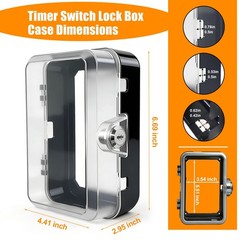 Timer Switch Lock Box Cover with Key, Child Proof Wall Timer Switch Protector…