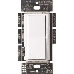 Lutron DVCL-153PR-WH Single-Pole or 3-Way Diva C.L Dimmer Switch