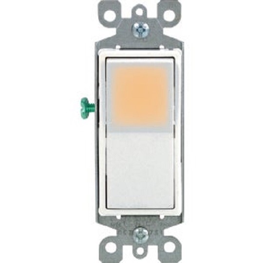 5-Leviton Decora Illuminated Rocker White 15A Ground 3-Way Switch R12-L5613-2LW