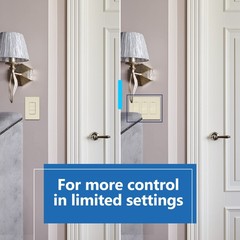 Minimalist Design Matte Finish Lighted Triple Switch With Screwless Wall Plate C