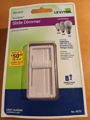 leviton slide dimmer 6672 light almond