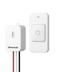Wireless Light Switch and Receiver Kit, 15A/1875W High Power, No Wiring, Magneti