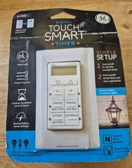 GE Touch Smart Simple Set In-Wall Programmable Digital Timer White 25055
