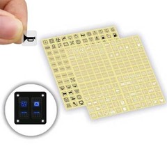 Rocker Switch Sticker for Circuit Panel Car Boat Dashboard Switch Control Decal