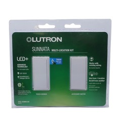 Lutron Sunnata LED+ Multi-Location LED Illuminated Touch Dimmer Switch Kit White
