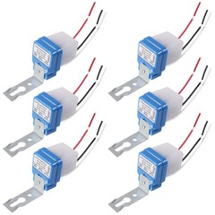 6Pcs 12V Photocell Switch 10A Auto On/Off Photocell Light Sensor Switch Automati