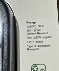 GE SimpleSet Plug-In Timer Touchsmart Water Resistant New