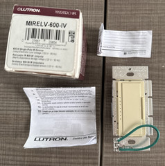 NEW Lutron Maestro MIRELV-600 W Single-Pole IR Dimmer Ivory 120v-60 Hz