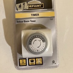 Defiant Indoor Big Button Timer, Indoor Plug-In 24 Hour Programmable – 15A 125V