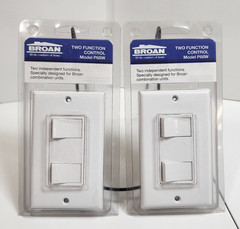 2 NEW – BROAN – Two Switches / 2 Function Control ~ Model P68W ~ White