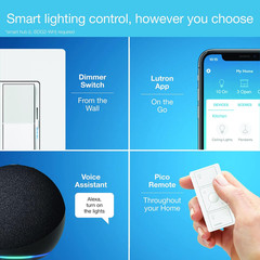 Lutron Diva Smart Dimmer Light Switch for Caseta Lighting (Lutron Smart Hub Requ