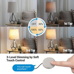 DEWENWILS 2 Pack 3-Way Touch Control Dimmer Touch Dimmer Switch Pad Control