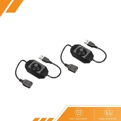 2Pack – LED Strip Dimmer Switch 5V DC USB Female to Male Extension Cord