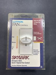 Lutron SFSQ-FH-WH 3 Speed Slide Ceiling Fan Control 1.5A amp Single Pole 2pcs