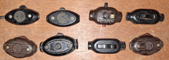 Vintage Lot of 8 On / Off Light Switches, Brown & Black, Unique Different Types