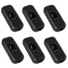Venforze Inline Cord Switch On/Off Lamp Control Appliance 6 Packs, Black